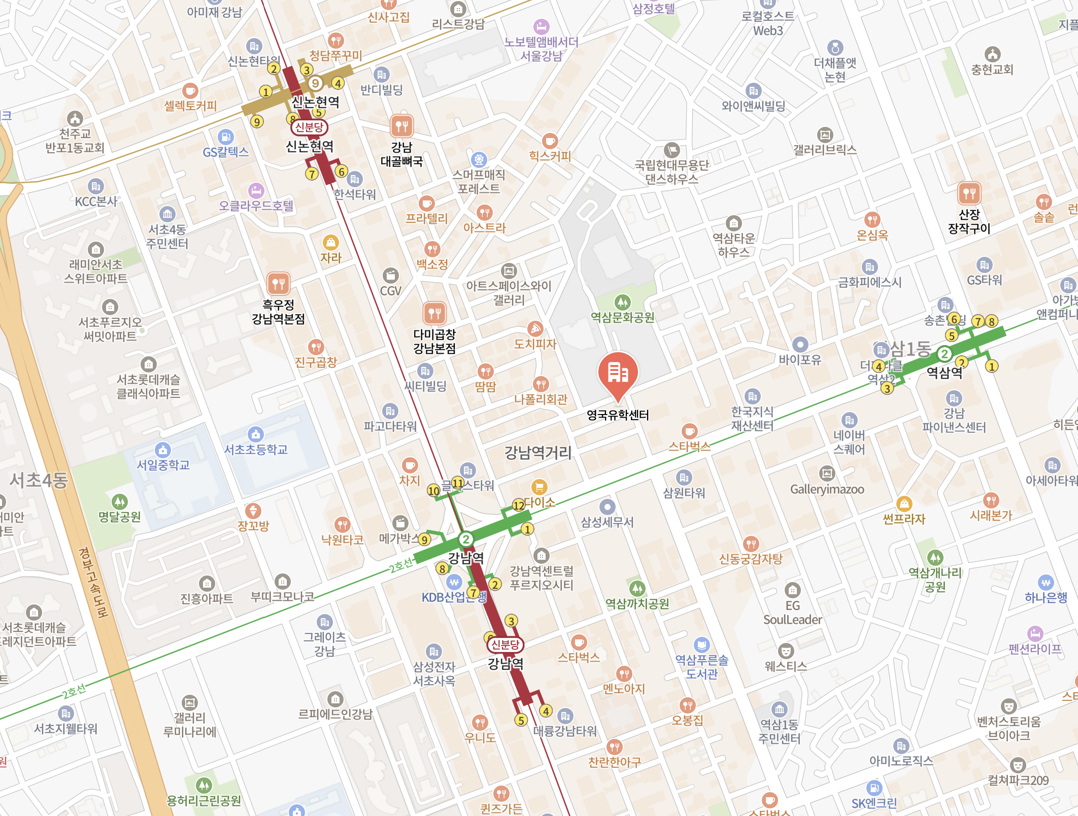 영국유학센터 강남본사 네이버 지도